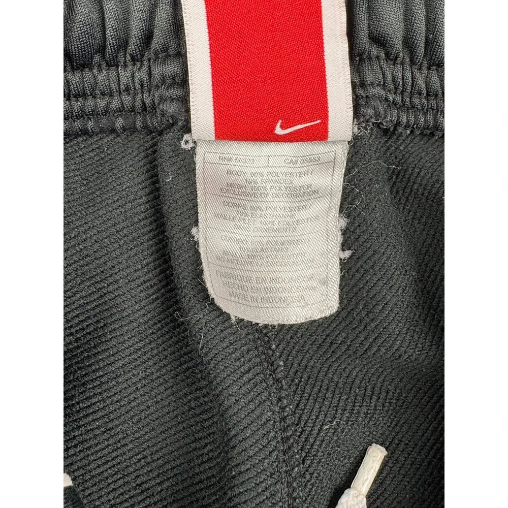 Nike Team Fit Dry Track Pants Mens Small Gray White Stripe Ankle Zip Athletic
